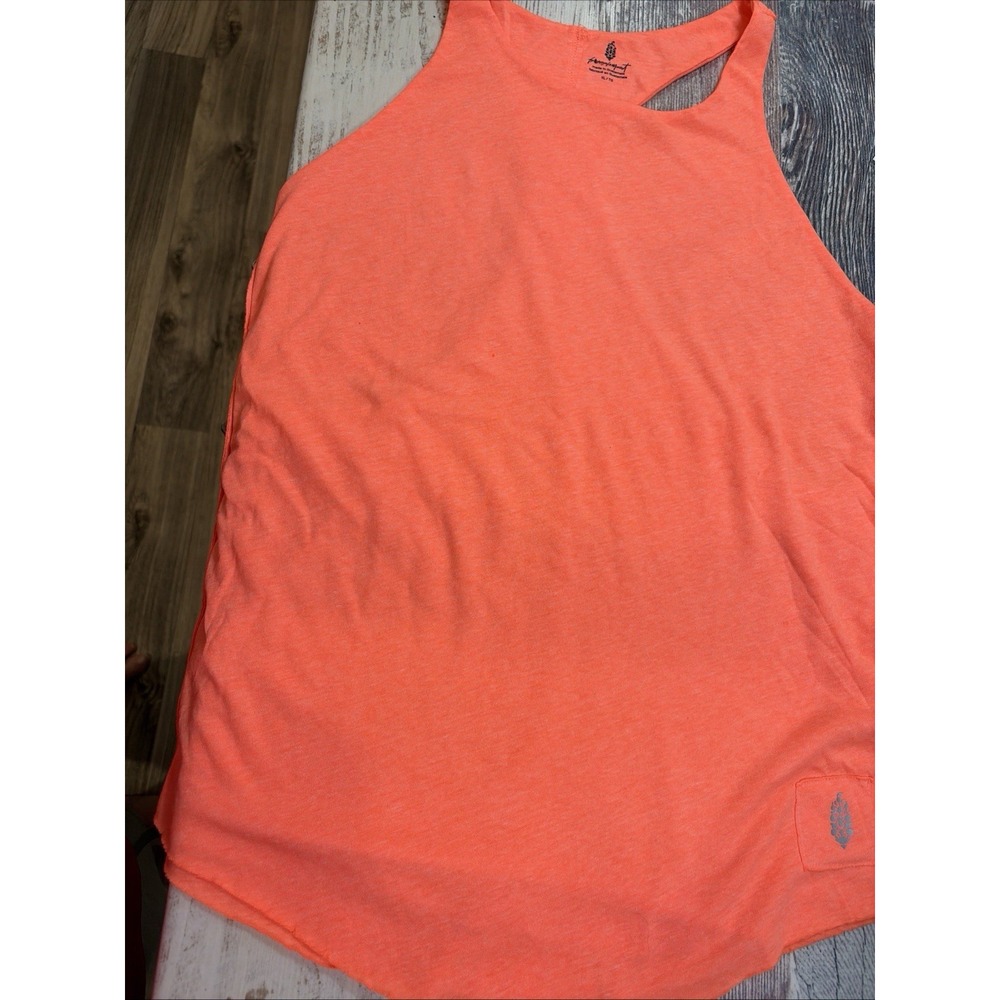 Free People / FP Movement Exhale Tank Racerback Neon Orange Large New Peach - Picture 6 of 8